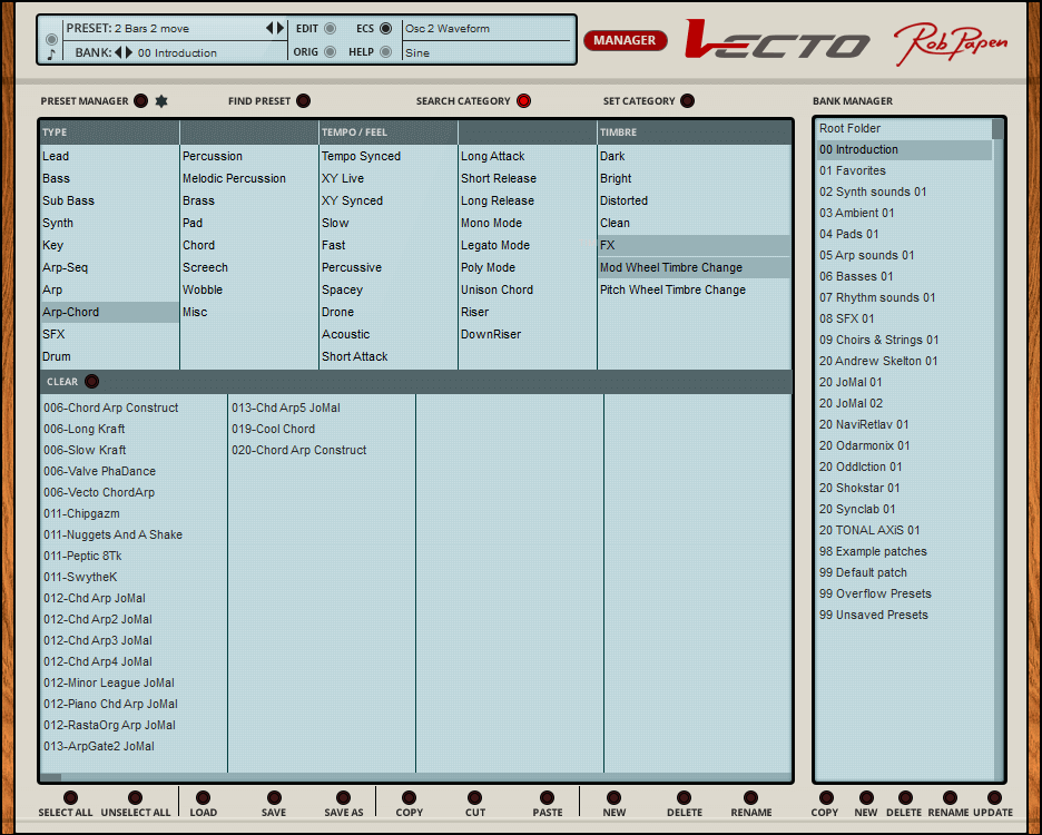 Vecto - User Interface (Bank Manager - Search Category)