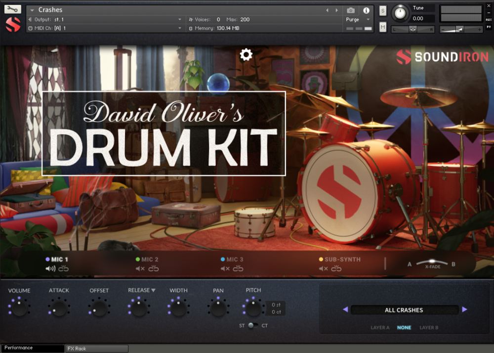 Soundiron David Oliver's Drum Kit - UI (Solo View)