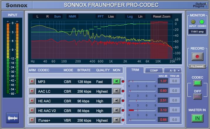  Fraunhofer Pro-Codec Main User Interface