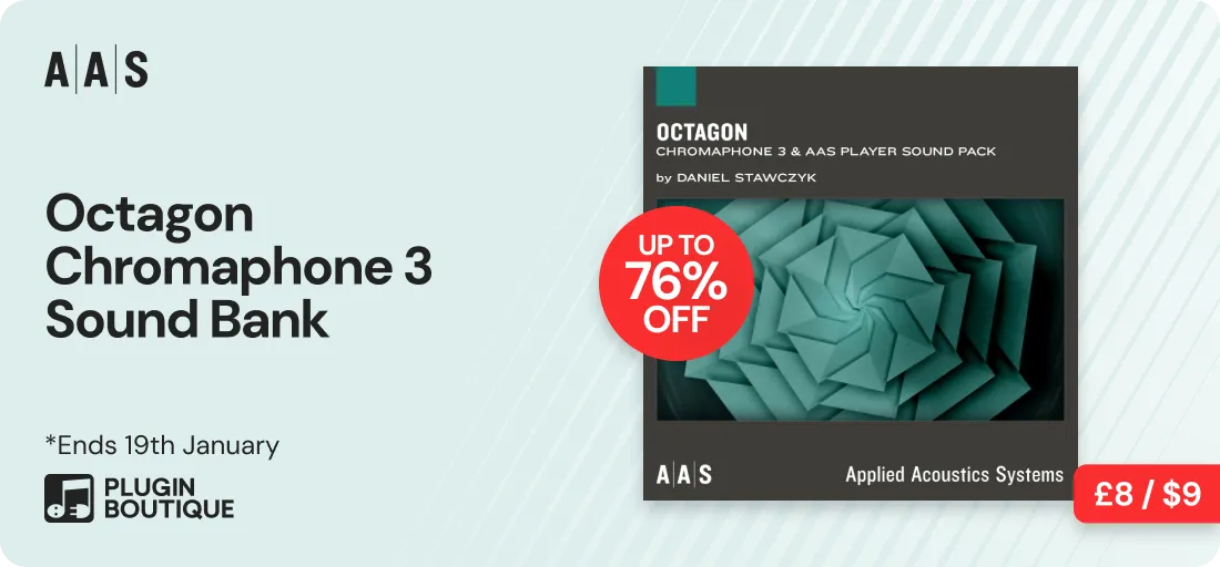 AAS Octagon Chromaphone 3 Sound Bank Holiday Flash Sale