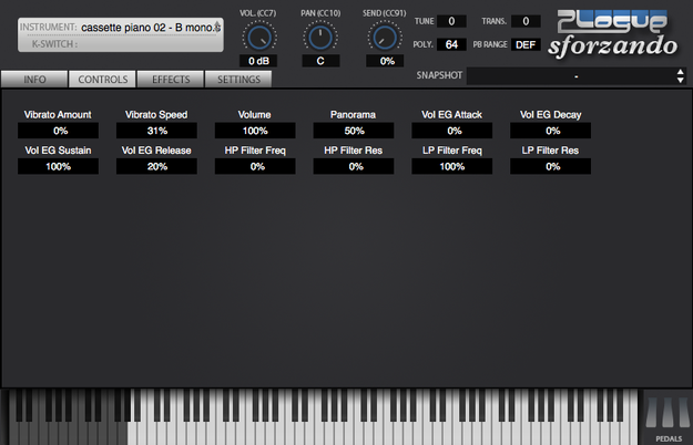Cassette Piano.02 SFZ screenshot