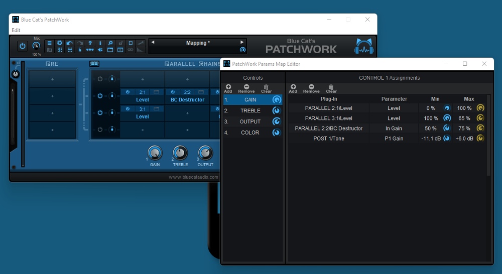 Blue Cat's PatchWork - Macro Parameters