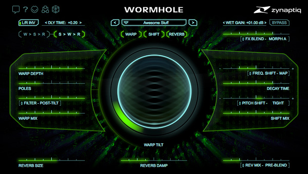 Zynaptiq WORMHOLE - User Interface