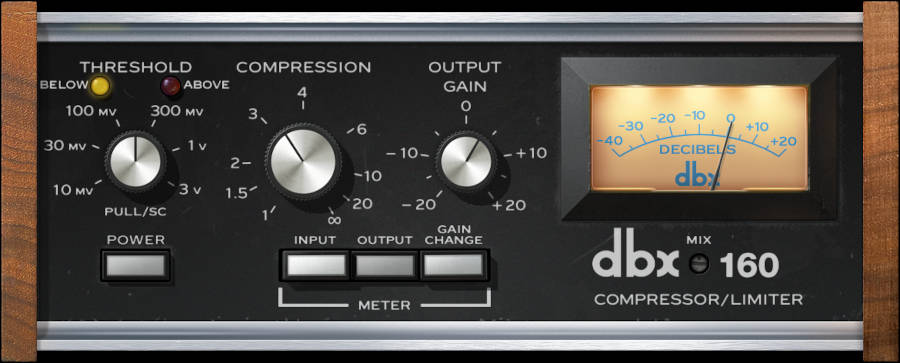 Universal Audio DBX 160 Compressor/Limiter - GUI