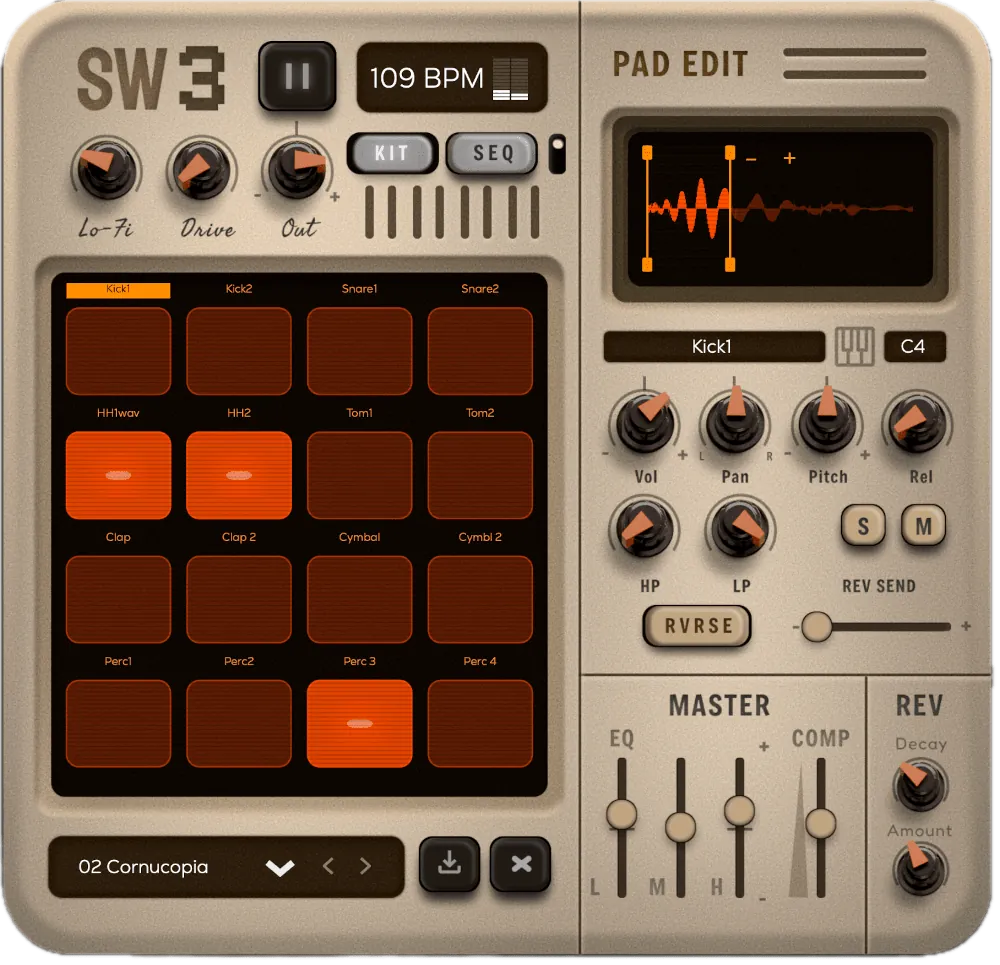 BeatSkillz Synthwave Drums V3 - GUI