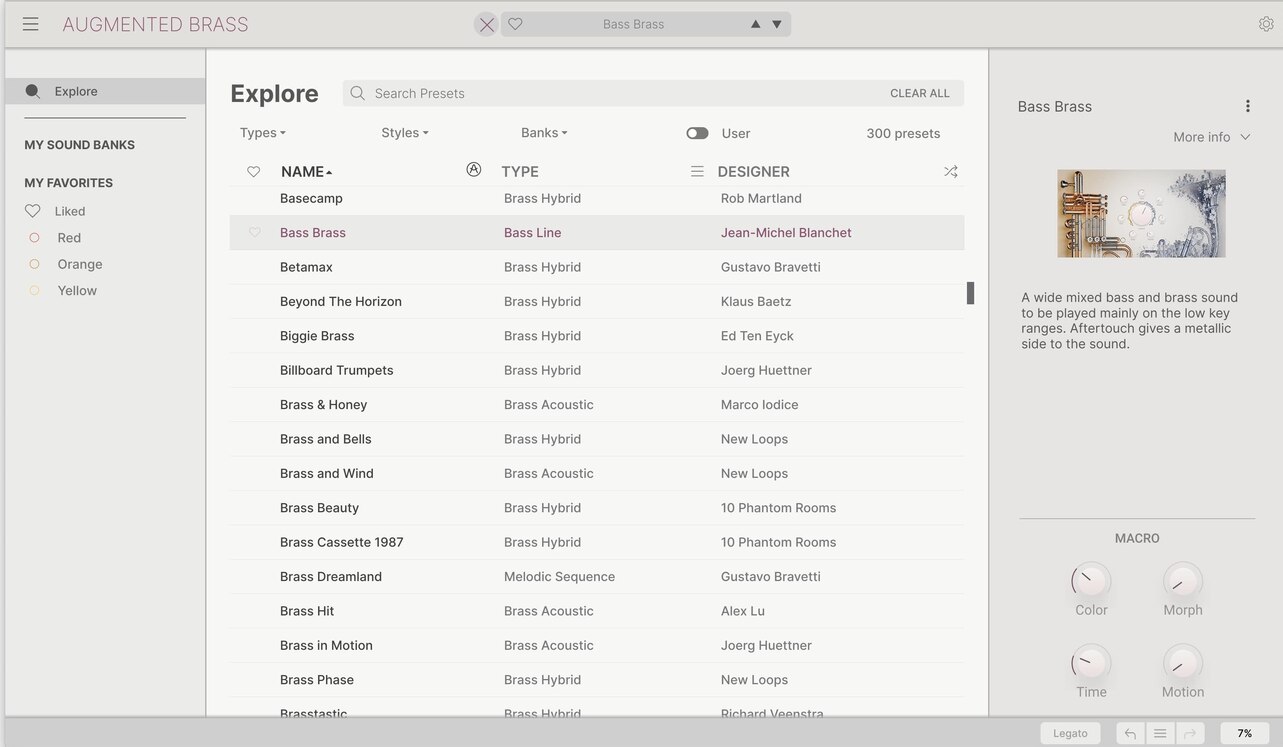 Arturia Augmented Brass - Presets