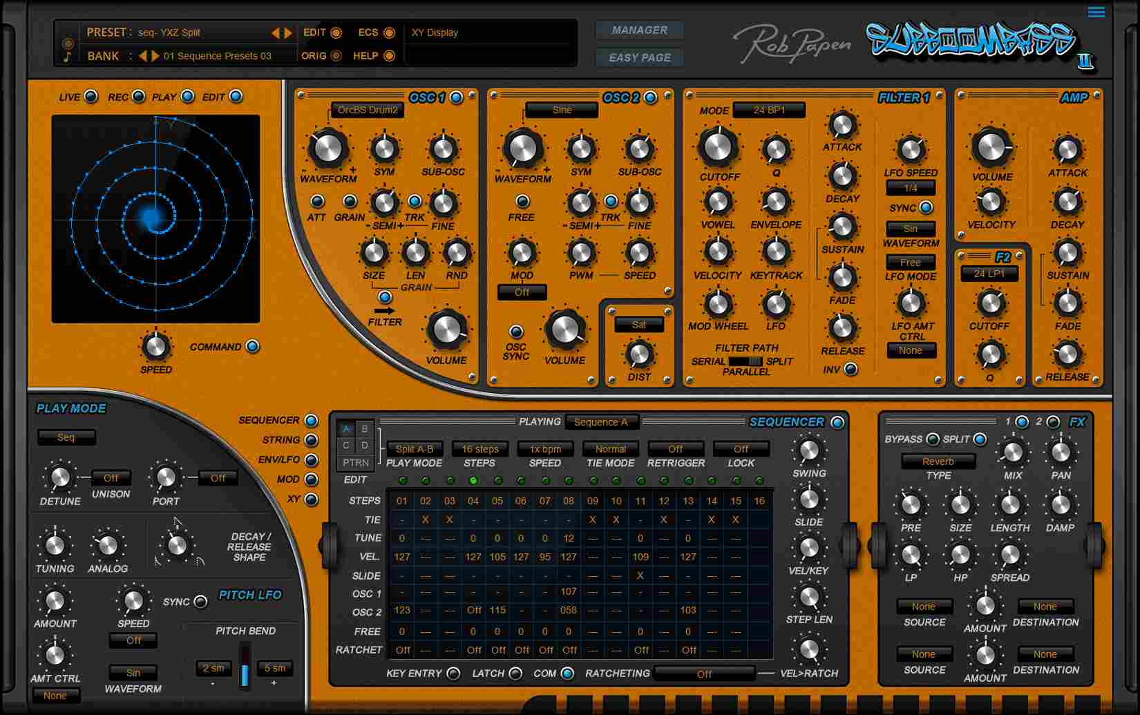SubBoomBass 2 User Interface (Big Screen)