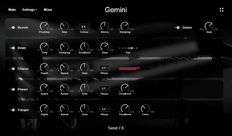 Muze Gemini - Sends GUI