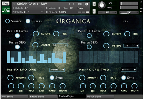 Loot Audio - Soundethers: Organica Main GUI