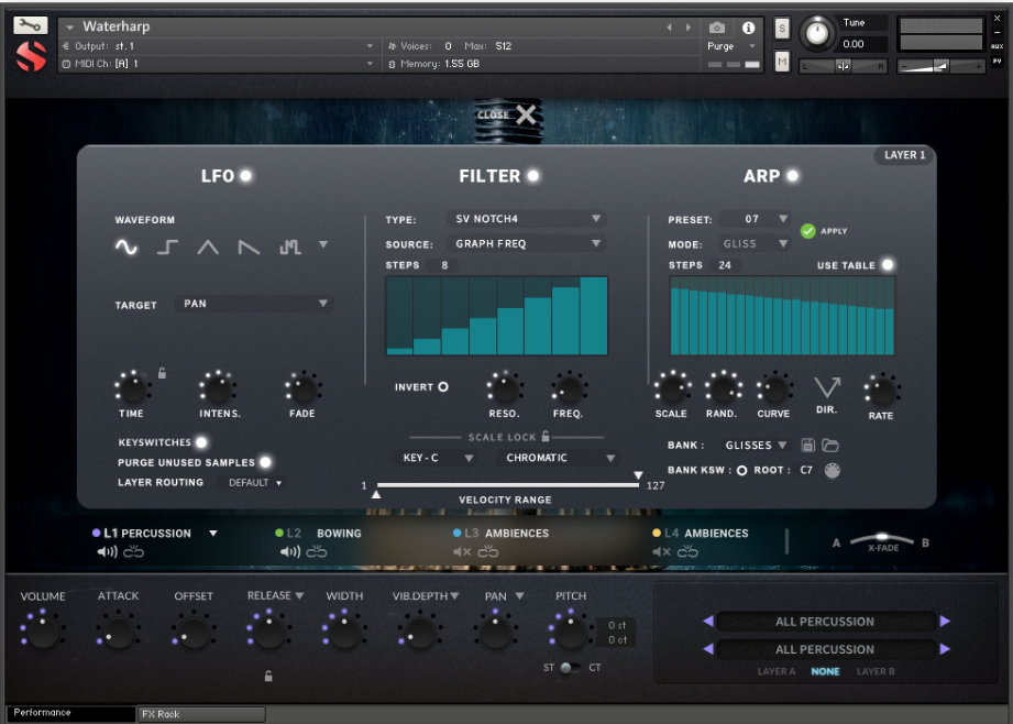 Waterharp - UI Gliss