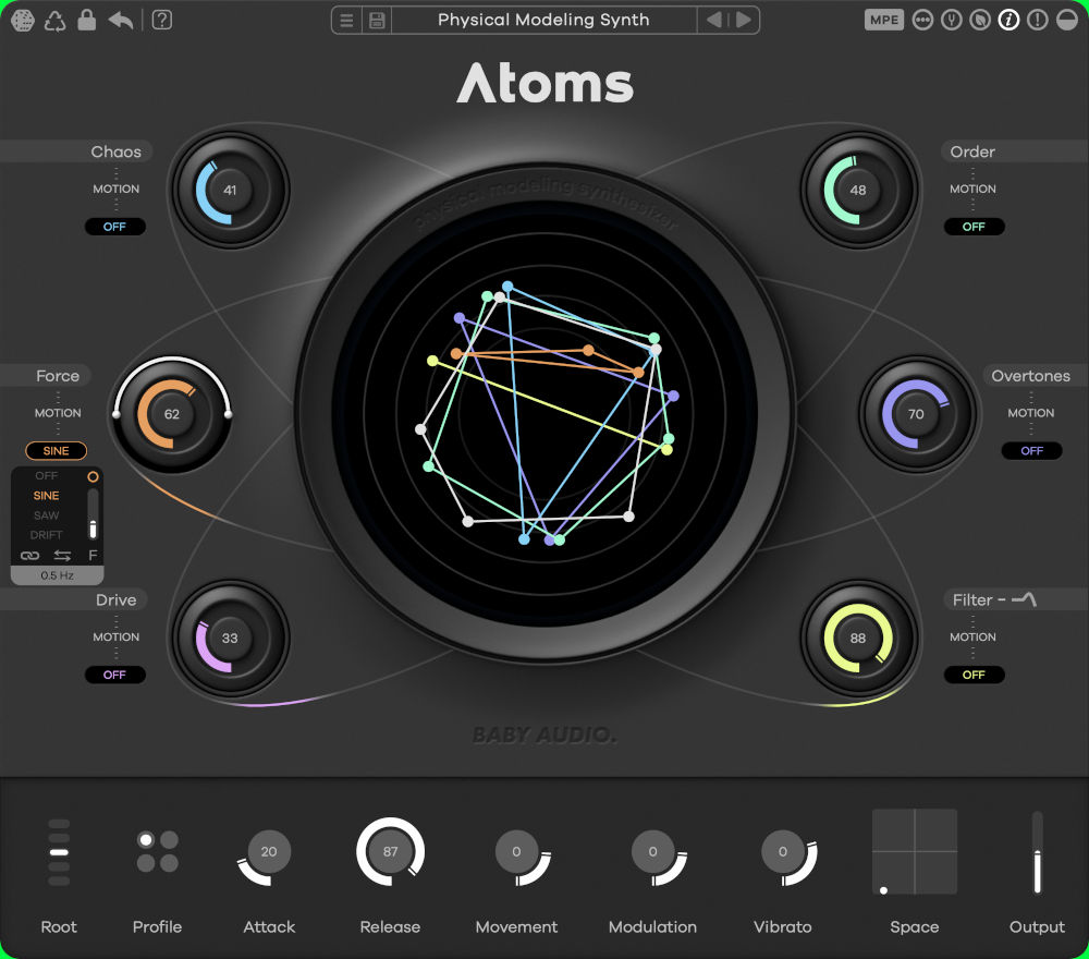 Baby Audio Atoms - GUI Dark