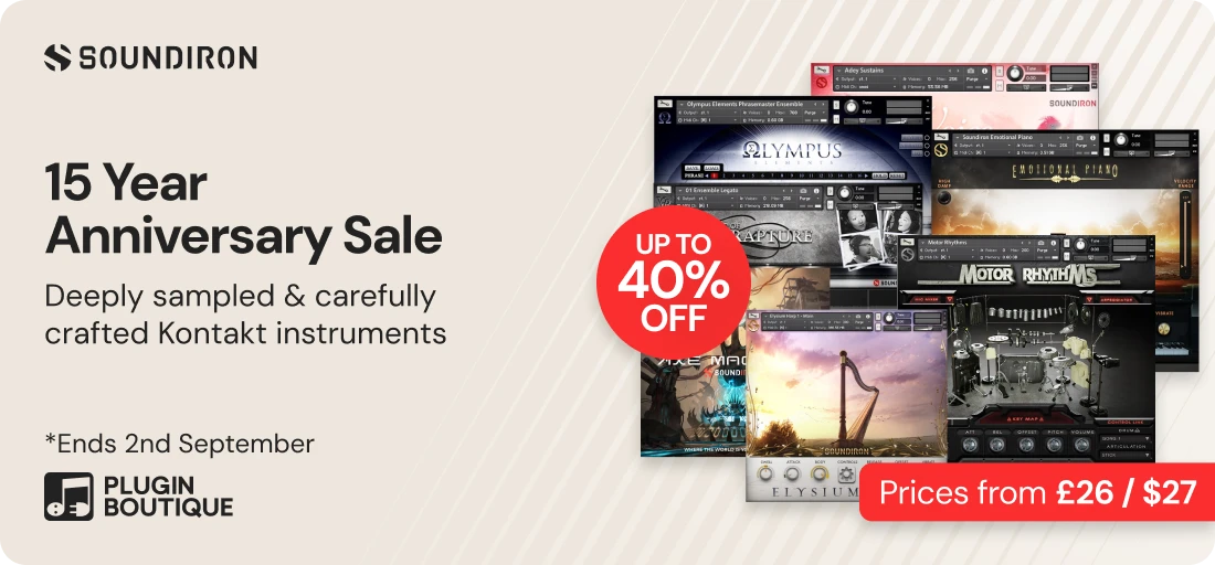 Soundiron 15 Year Anniversary Sale