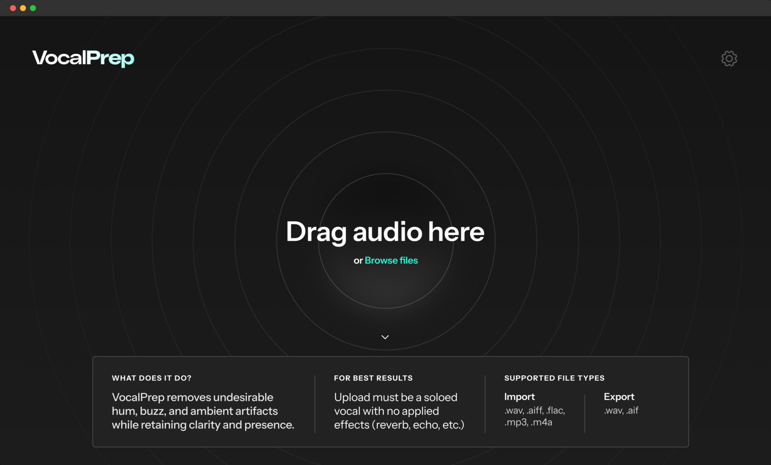 Vocal Prep - GUI - Drag Audio Here - With Top Bar