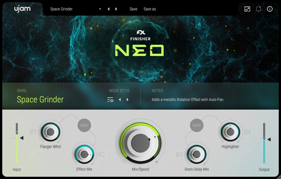 UJAM Finisher NEO - User Interface