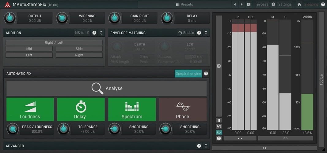 MAutoStereoFix - User Interface 1
