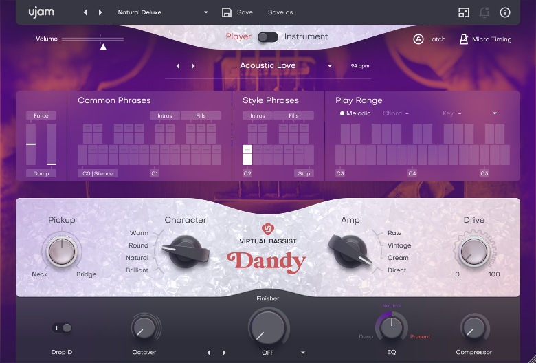 UJAM DANDY - User Interface