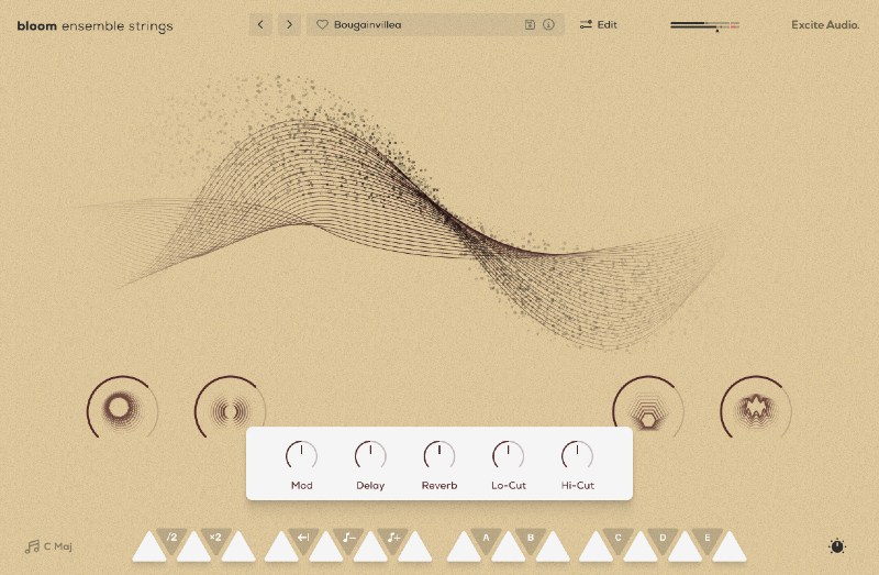 Bloom Ensemble Strings - Play Page with FX