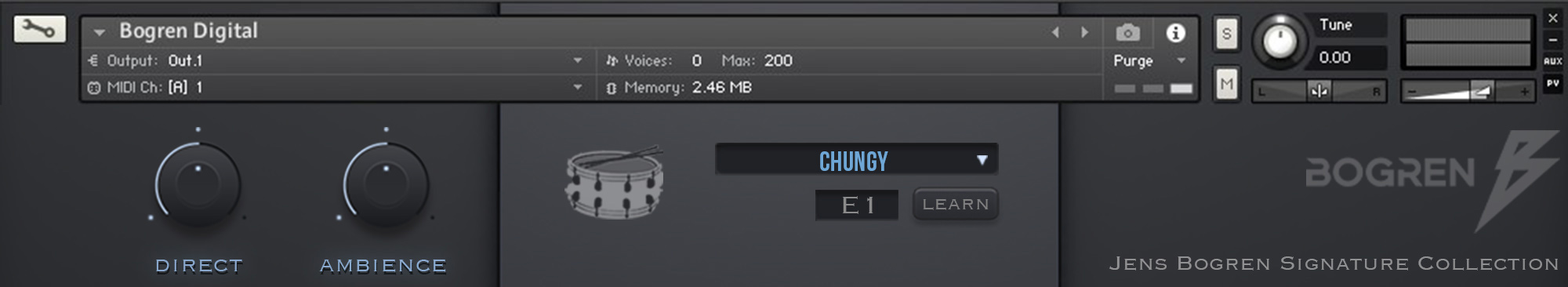 Bogren Digital Jens Bogren Signature Drum Samples - Kontakt UI
