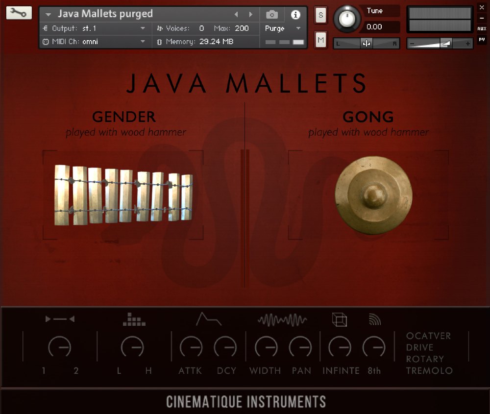 Cinematique Instruments Java Mallets