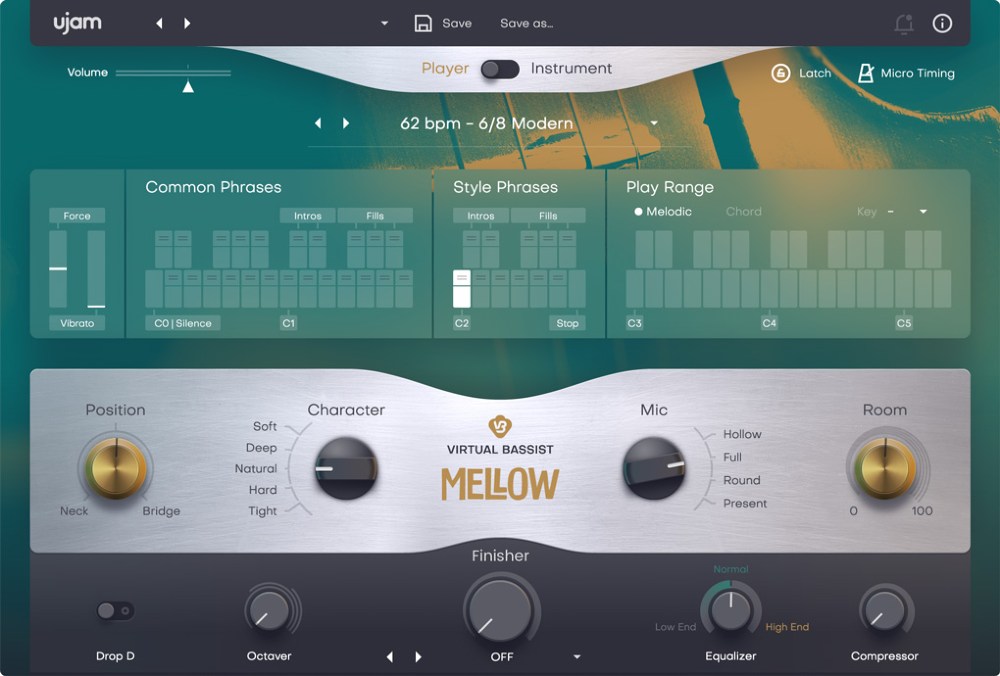 UJAM MELLOW 2 - User Interface