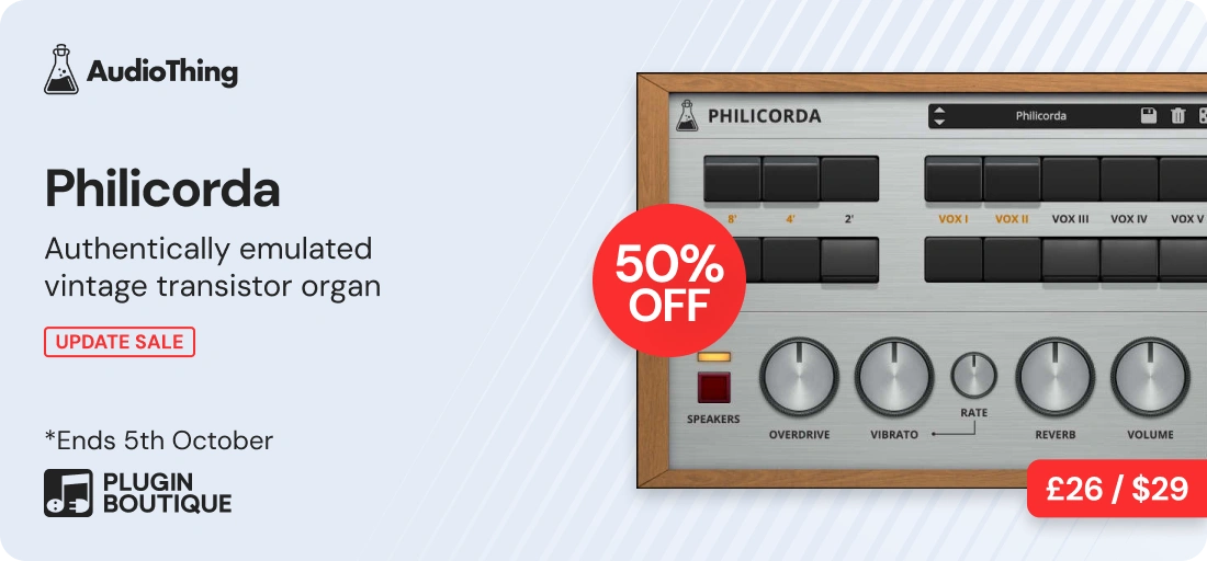 AudioThing Philicorda Update Sale