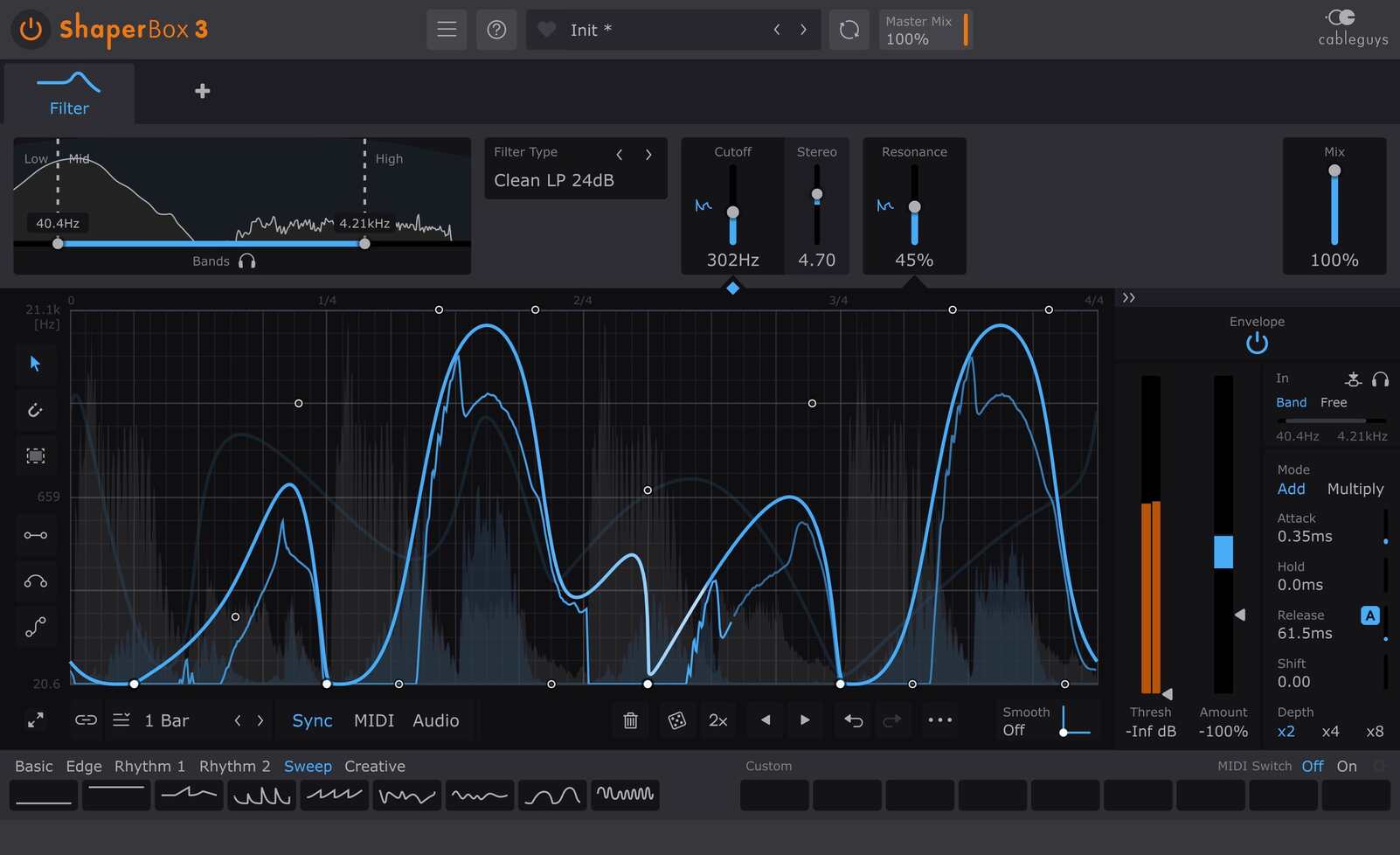 Cableguys FilterShaper Core 3 - GUI 2