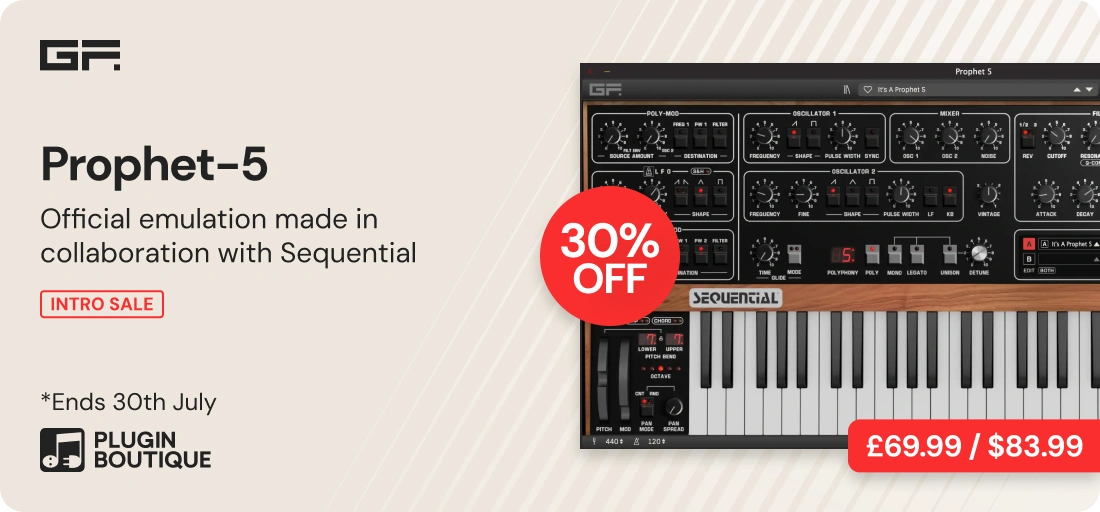 GForce Prophet-5 Intro Sale