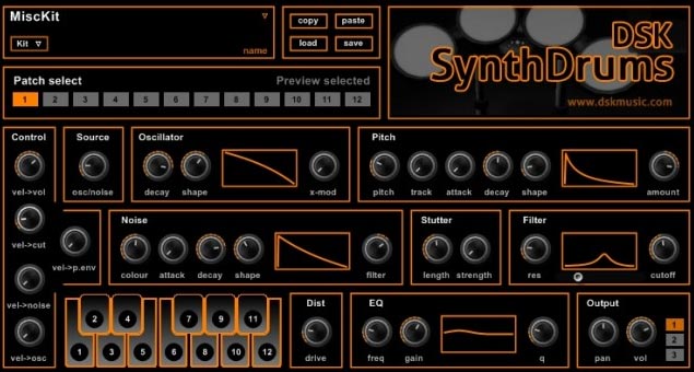 DSK SynthDrums Screenshot