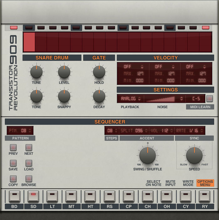 909 Snare Drum Sequencer