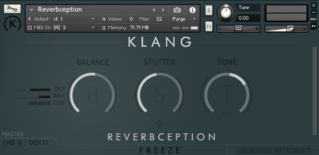 KLANG FREEZE: Reverbception