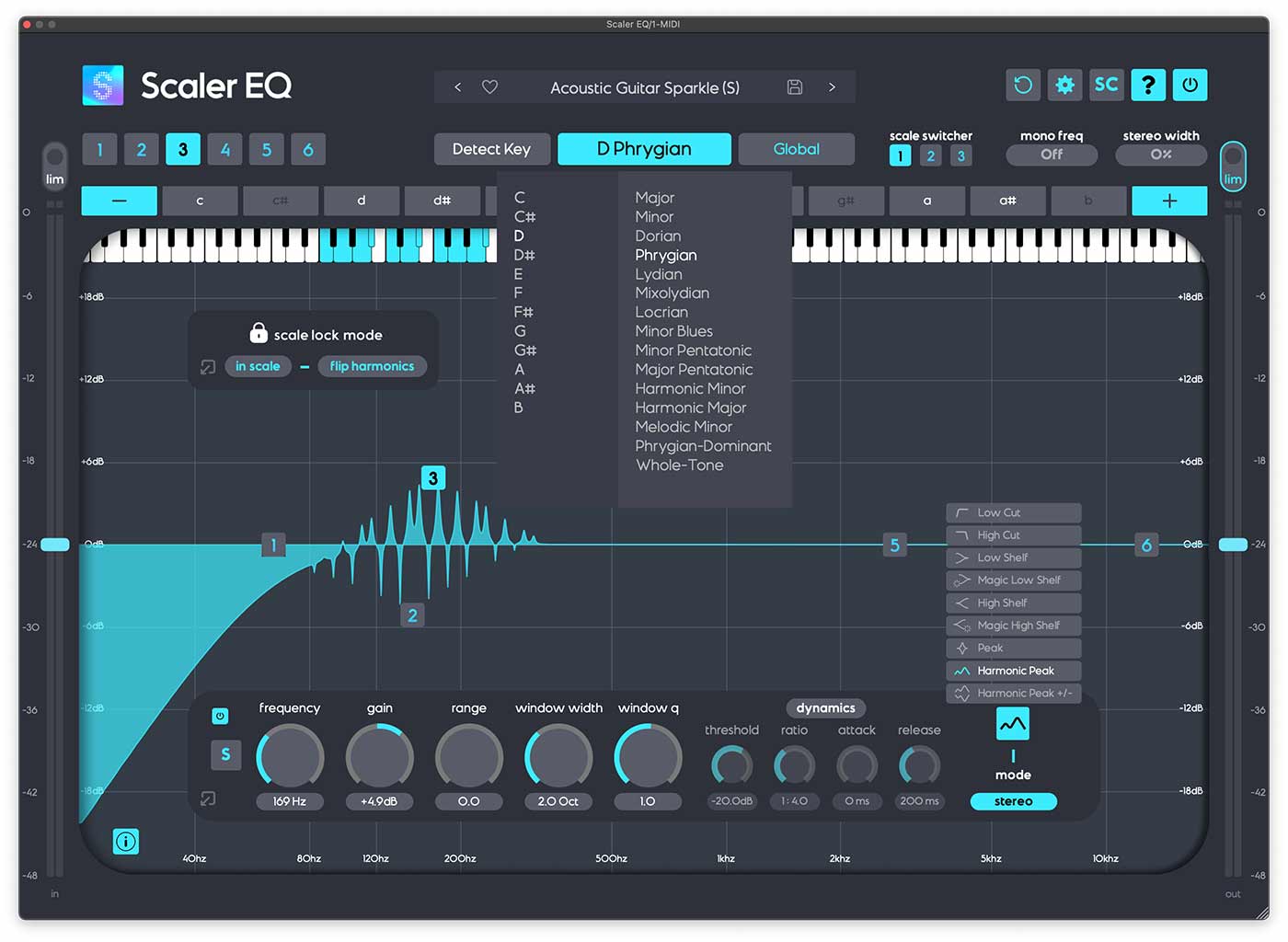 Scaler EQ - User Interface - EQ & Key Selection
