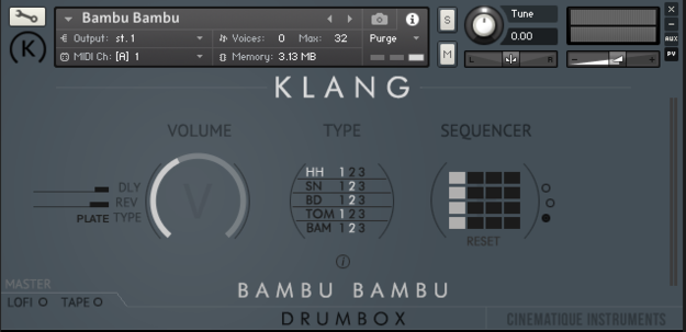 DRUMBOX: Bambu Bambu interface