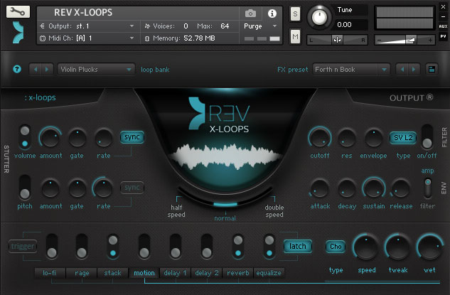 REV X-Loops User Interface 2