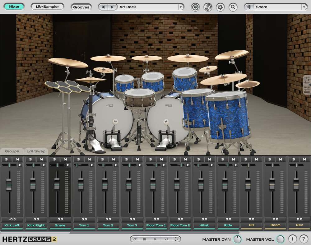 Hertz Drums 2 Blue Pack - GUI 1
