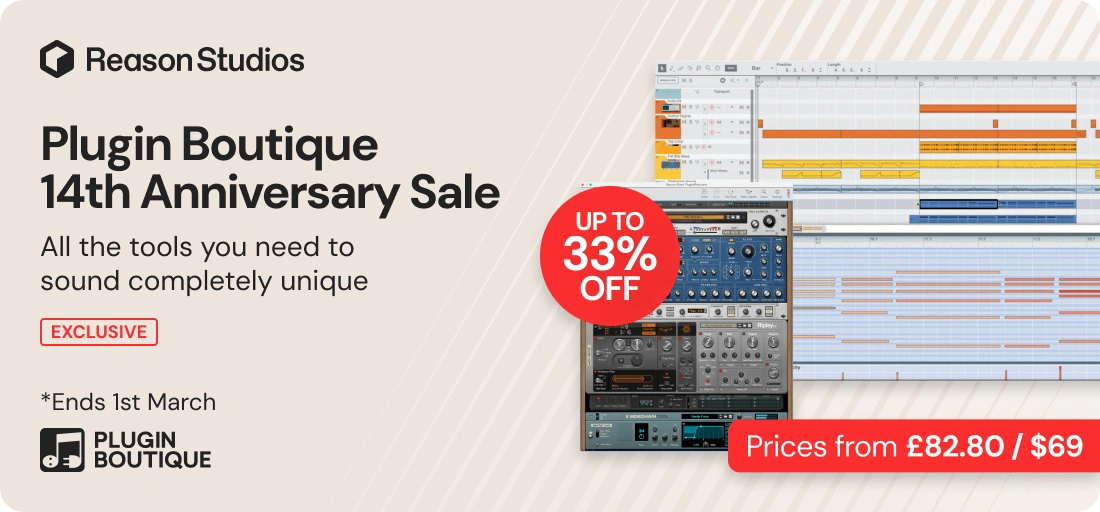 Reason Studios Plugin Boutique 14th Anniversary Sale (Exclusive)