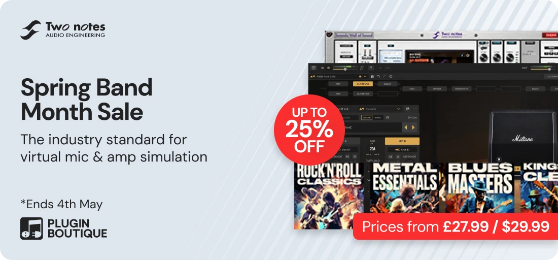 Two Notes Audio Engineering Spring Band Month Sale