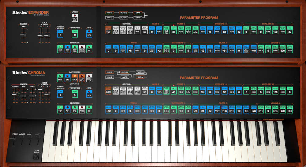 Rhodes Chroma by Cherry Audio - UI