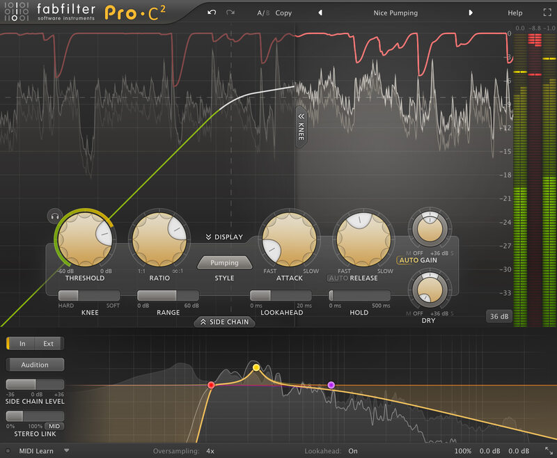 FabFilter Pro-C 2 Main User Interface