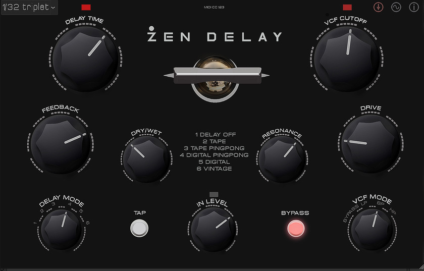 Erica Synths X Ninja Tune - Zen Delay Virtual - Main GUI 