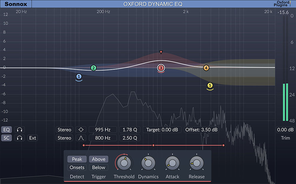 Oxford Dynamic EQ User Interface