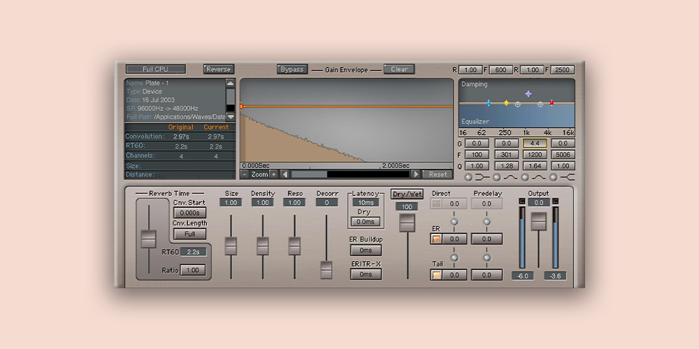 Waves IR1 Convolution Reverb