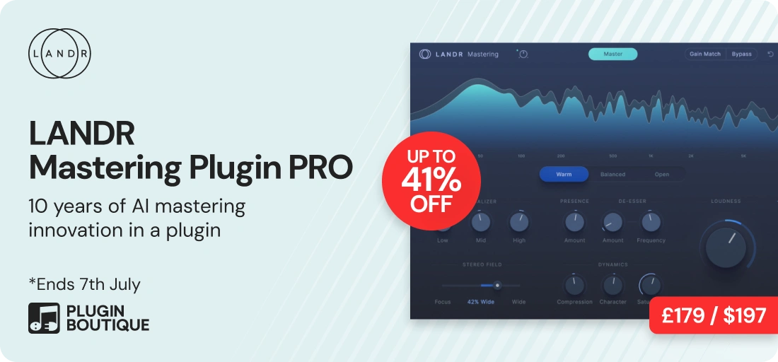 LANDR Mastering Plugin PRO Summer Sale