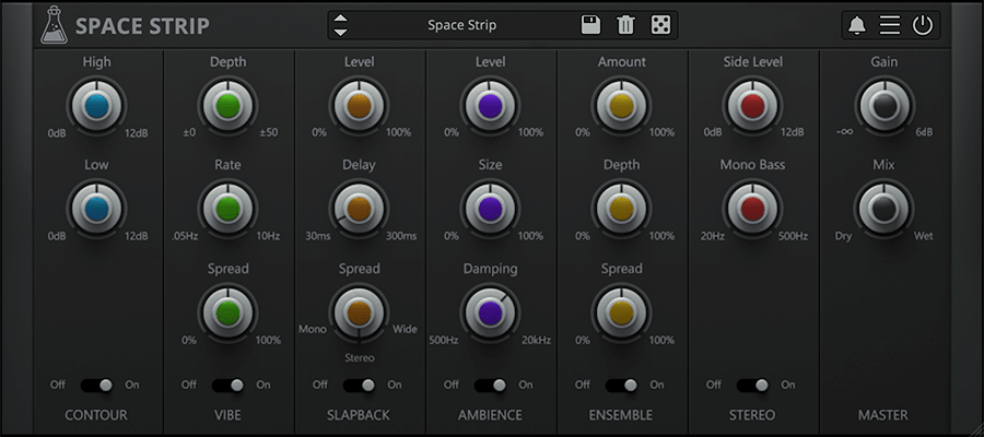 AudioThing Space Strip User Interface