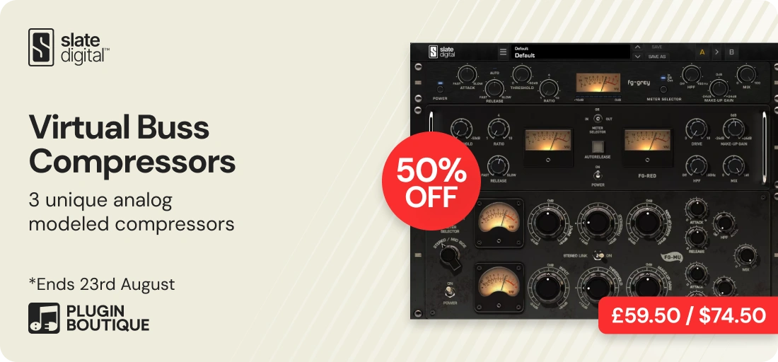 Slate Digital Virtual Buss Compressors 50% Off Sale