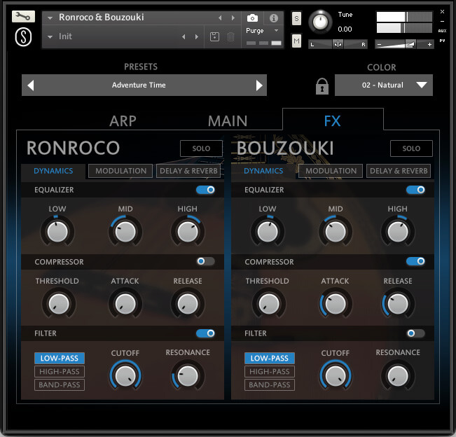 Sonuscore Origins Vol.9: Ronroco & Bouzouki - Dynamics GUI