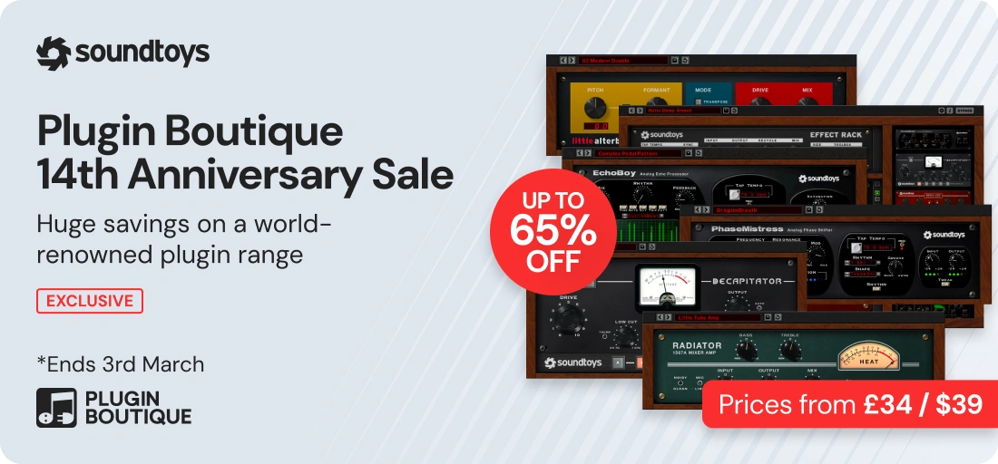 Soundtoys x Plugin Boutique 14th Anniversary Sale (Exclusive)