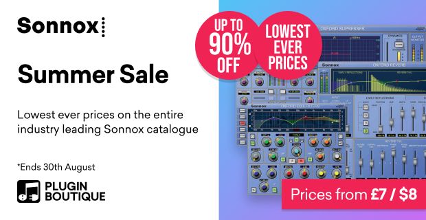 Sonnox Summer Sale, Save up to 90% at Plugin Boutique