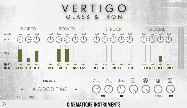 Cinematique Instruments Vertigo Glass Iron - GUI