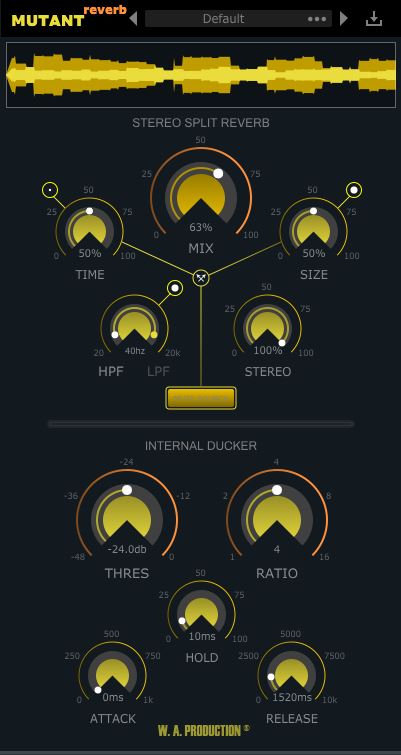 W.A. Production Deluxe Vocal Bundle - Mutant Reverb UI