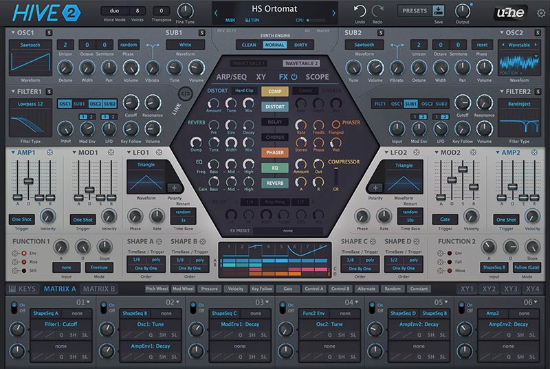 U-he Hive 2 Synth - FX Matrix